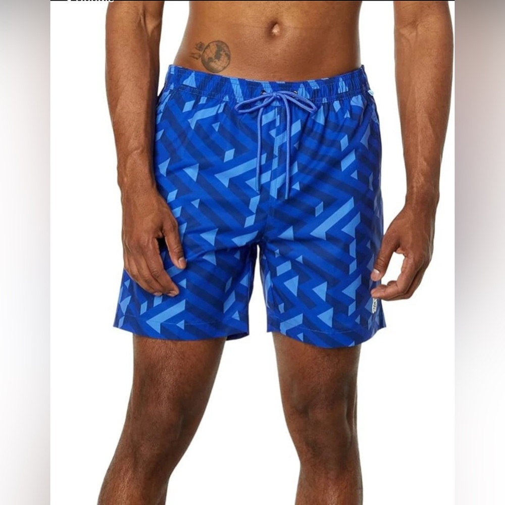 Psycho Bunny Pisani Swim Trunks Men’s 2XL Dazzling Blue Beach
